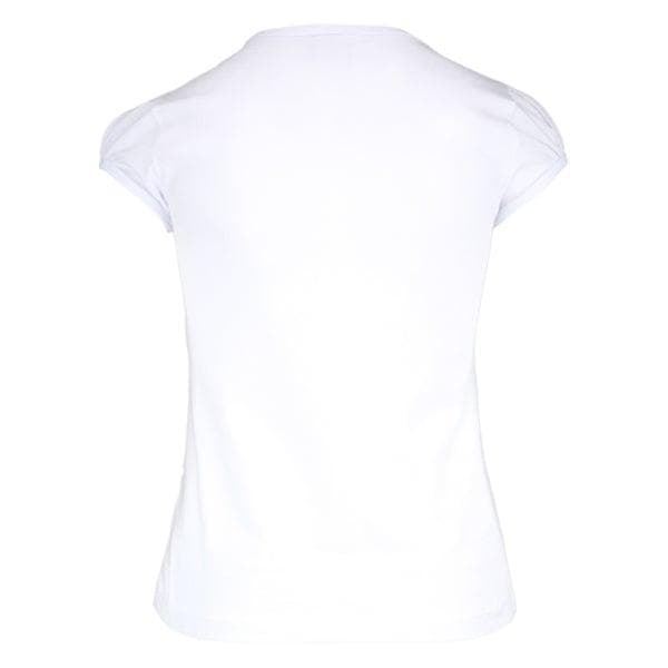 WHITE TSHIRT WITH PLEAT SHOULDER