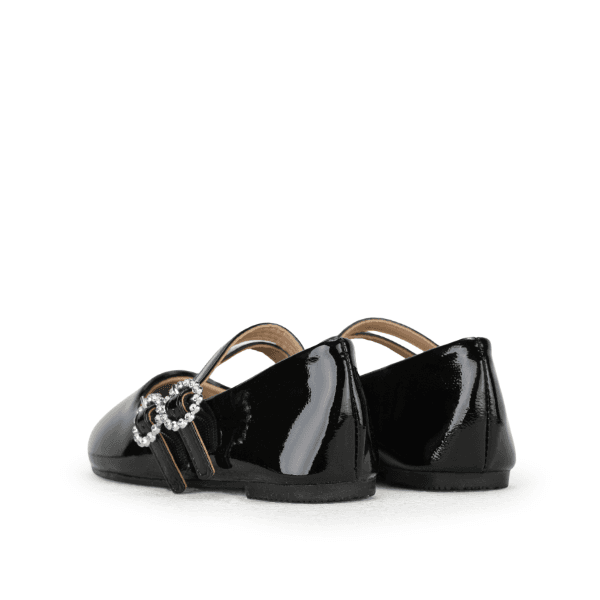 BLACK METALLIC BALLERINA