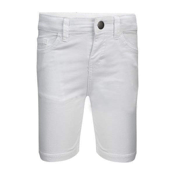 WHITE TWILL SHORTS