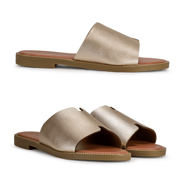 GOLD FLAT SLIPPERS