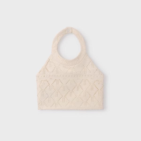 BEIGE HALTERNECK TOP