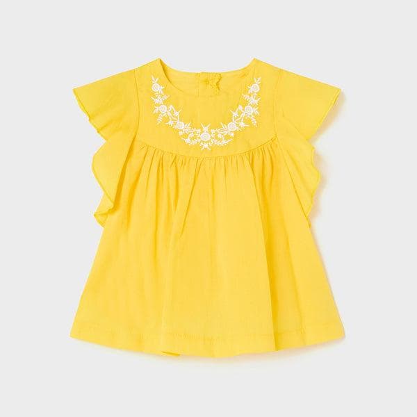 YELLOW EMBROIDERY BLOUSE