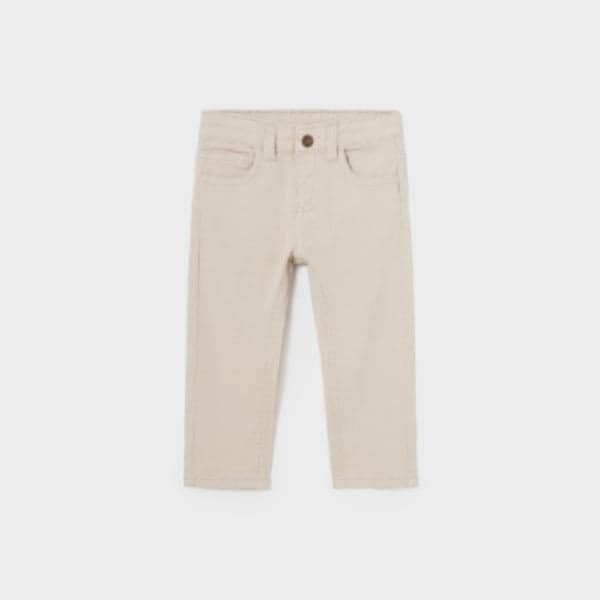 CREAM SLIM FIT TROUSER