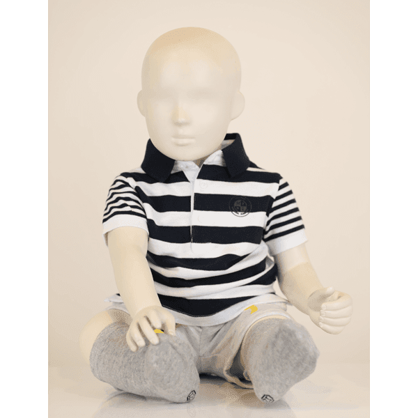 BLACK STRIPE POLO