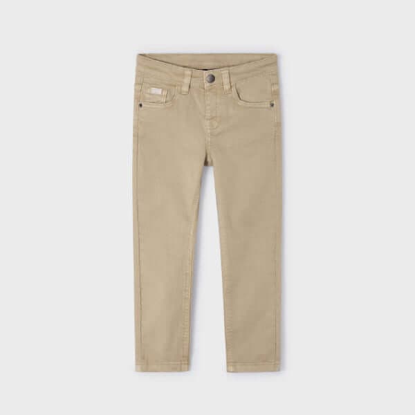BEIGE TWILL  SKINNY FIT TROUSER