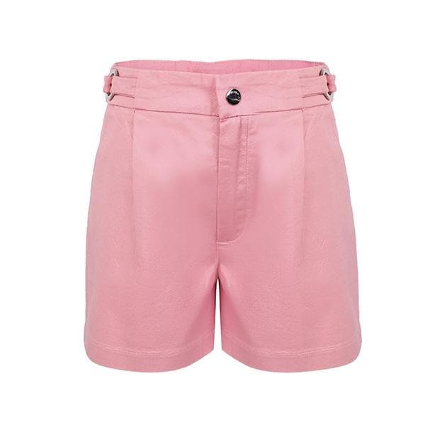 PINK SATIN SHORTS