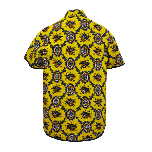 YELLOW ANKARA S/S SHIRT