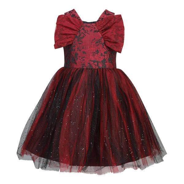 WINE DAMASK DRESS