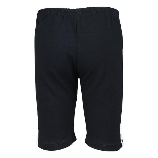 BLACK WITH WHITE TAPE BOYS BIKERS SHORT