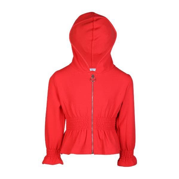 RED L/S ZIPPER HOODIE JACKET