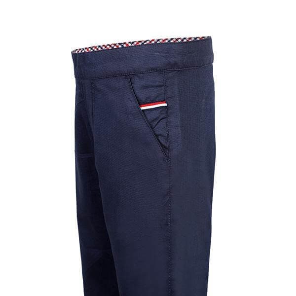 NAVY REGULAR FIT TROUSERS