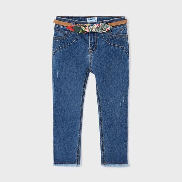 BLUE LONG TROUSER WITH BELT