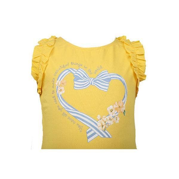 YELLOW HEART PRINT TANK TOP