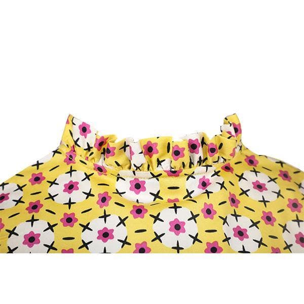MUSTARD FLORAL PRINT BLOUSE