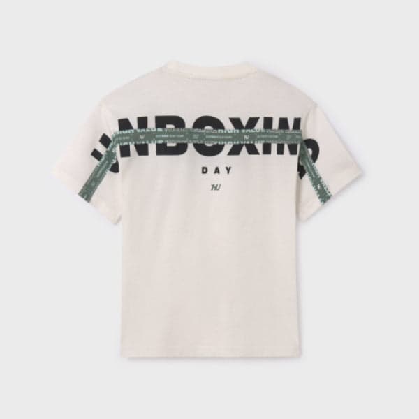 CREAM PRINT S/S TSHIRT
