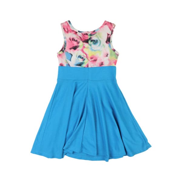 BLUE PRINTED DRESS