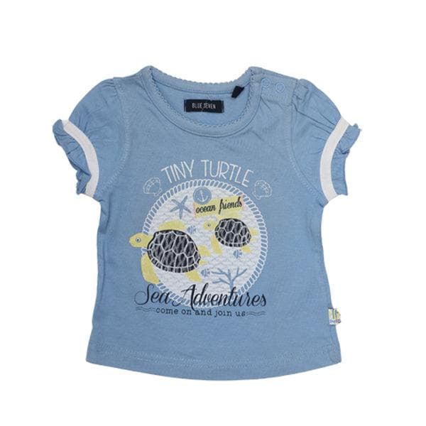 LIGHT BLUE S/S GRAPHIC TOP