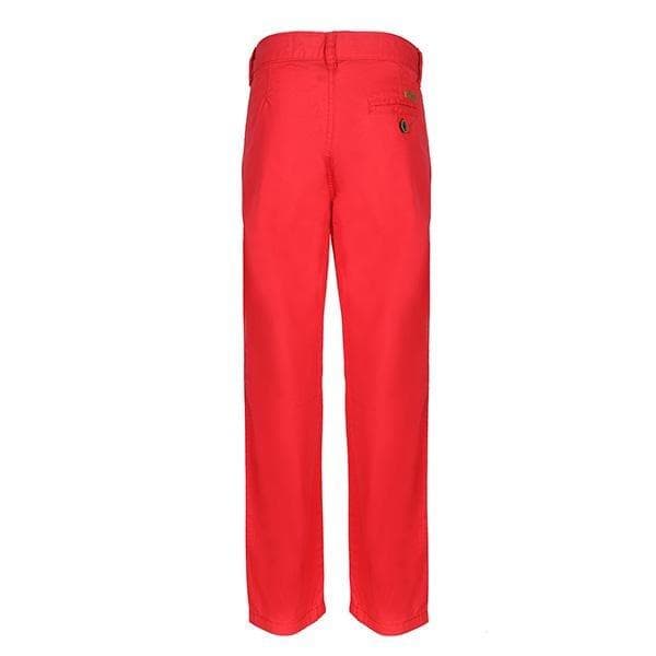 RED TWILL BASIC TROUSERS