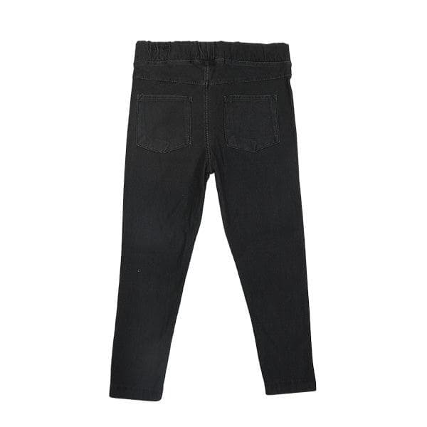 BLACK BASIC KNITTED JEGGINGS