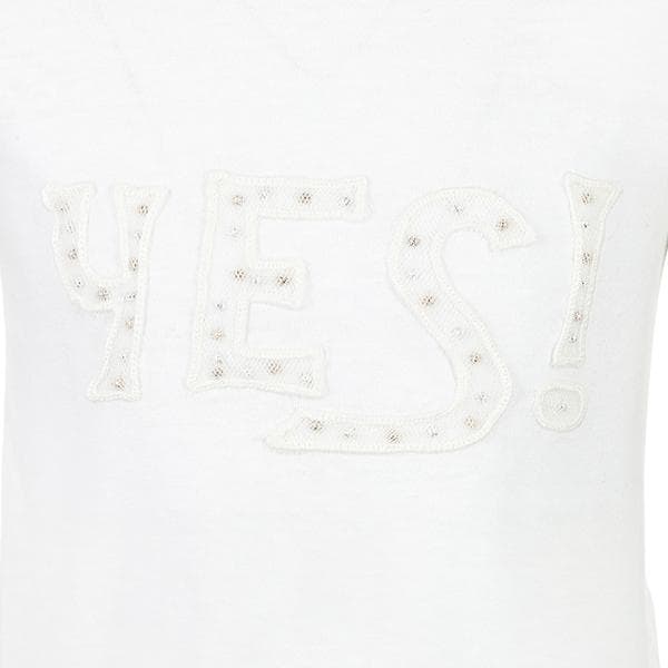 NATURAL EMBROIDERED S/S TOP