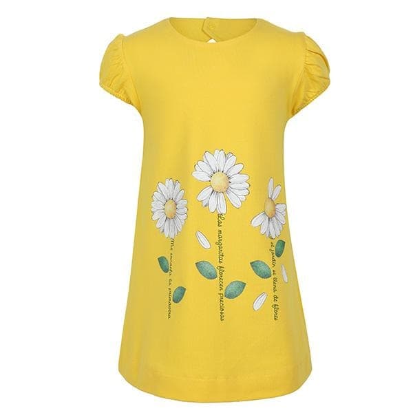 YELLOW S/S FLORAL PRINT TEE