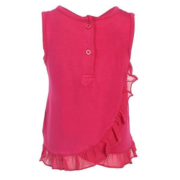 RED BACK FRILL TANK TOP