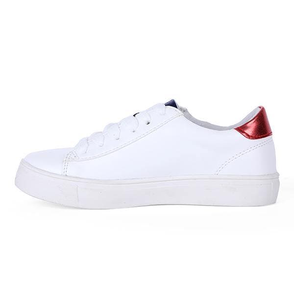 WHITE LACE UP CASUAL SNEAKERS
