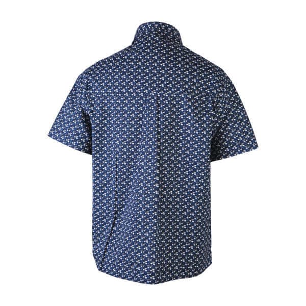 NAVY BLUE FLORAL S/S SHIRT & CARGO PANT SET