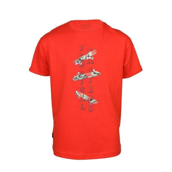 RED S/S TROPICAL SKATER T-SHIRT Image