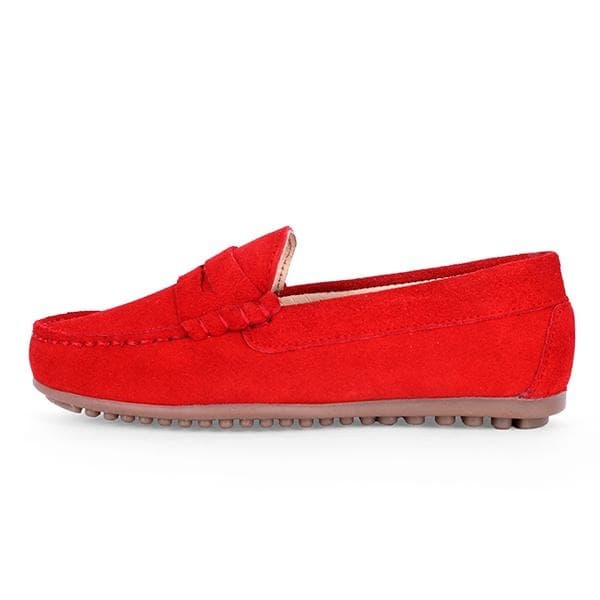 RED SUEDE FORMAL MOCCASIN