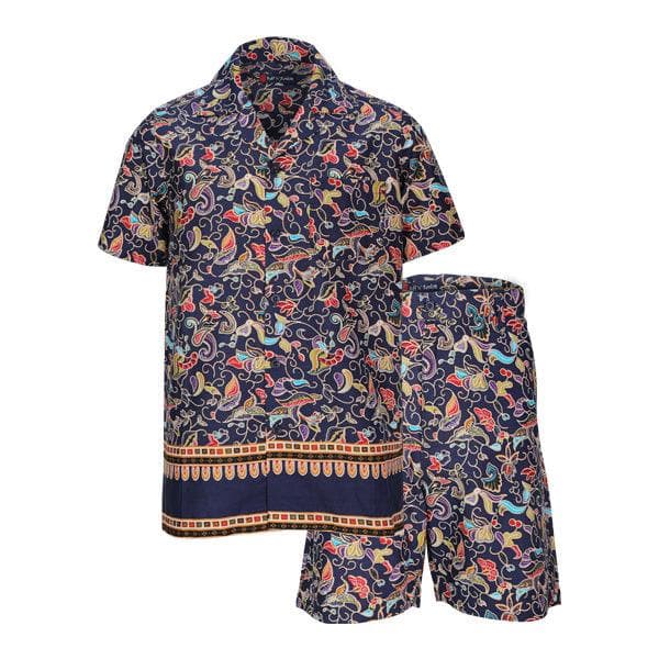 N.BLUE FLORAL SHORT SET