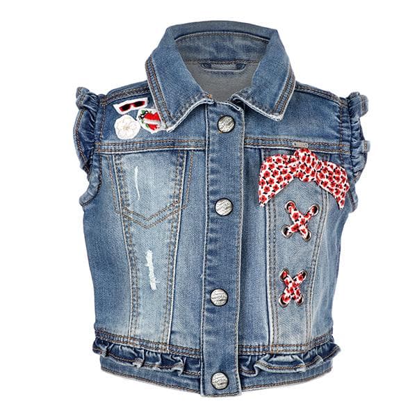 DENIM CAP SLEEVE JACKET