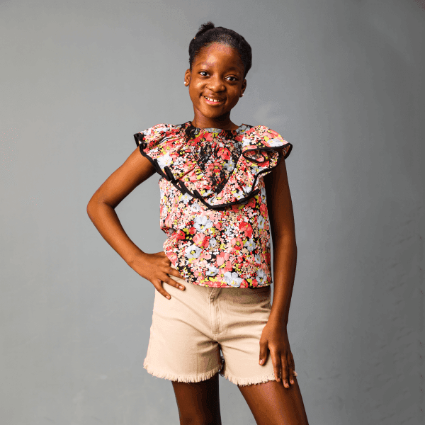 MULTICOLOUR FLORAL SLEEVELESS BLOUSE