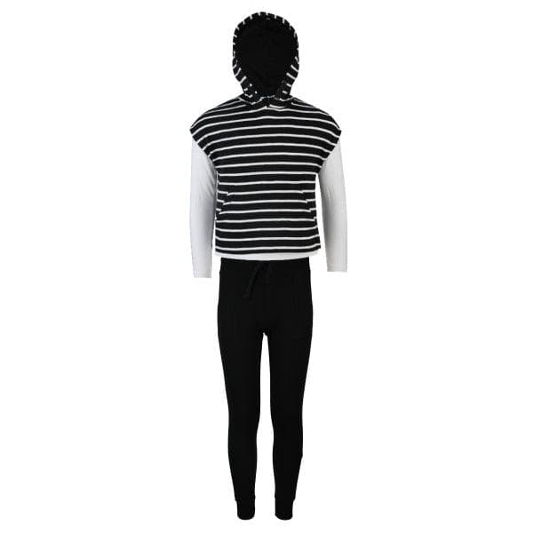 3PC BLACK TRACKSUIT SET