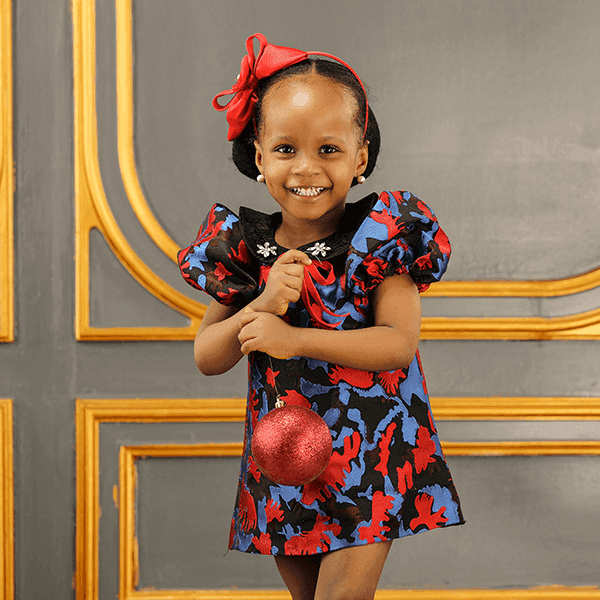 MULTICOLOUR DAMASK DRESS