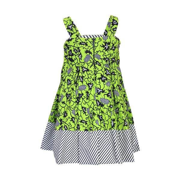 BLUE  PLEATED  ANKARA DRESS Image