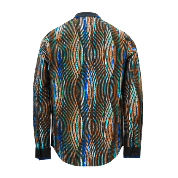 MULTICOLOUR ANKARA NEHRU COLLAR L/S SHIRT