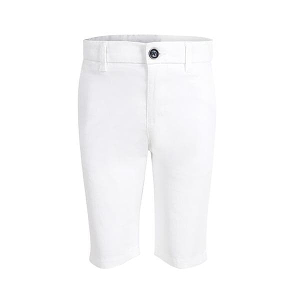 WHITE BASIC TWILL CHINOS SHORT