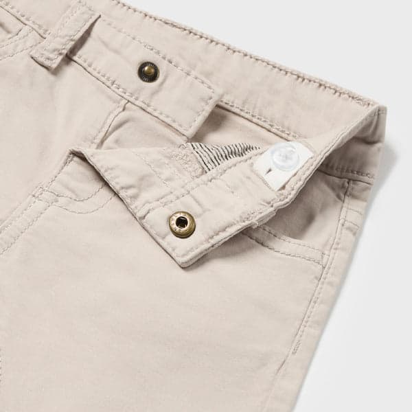 CREAM SLIM FIT TROUSER