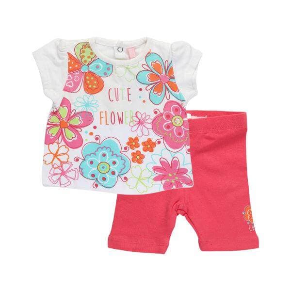 PINK/WHITE LEGGINGS SET