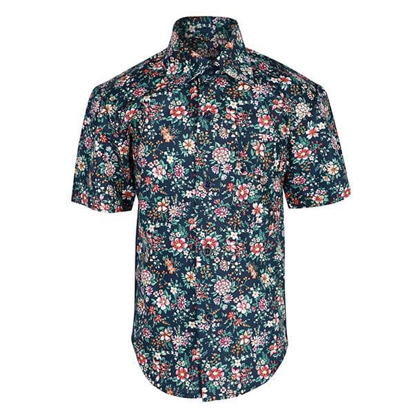 GREEN S/S FLORAL SHIRT
