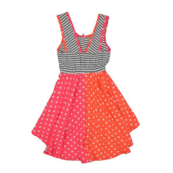 STRIPED/POLKA DOT DRESS
