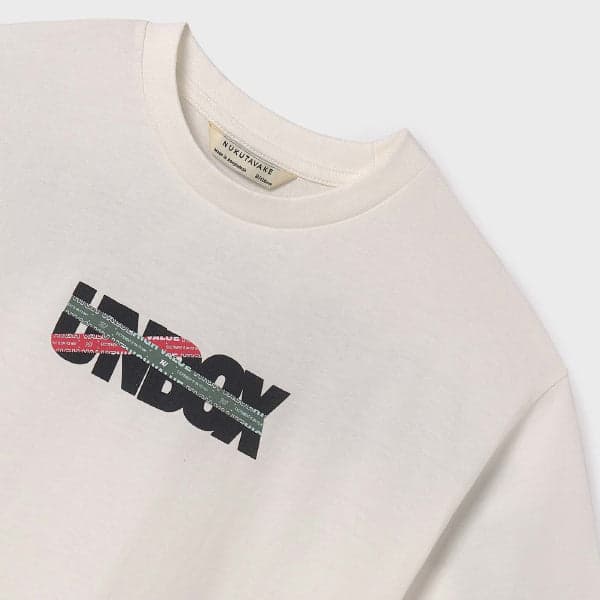 CREAM PRINT S/S TSHIRT