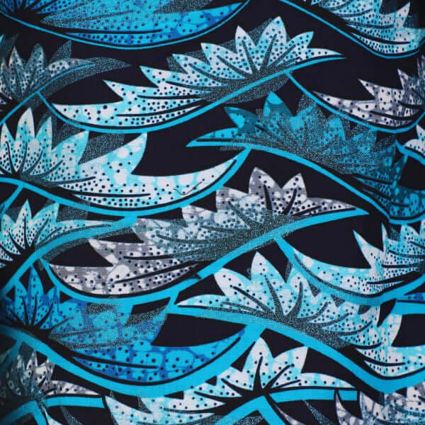 BLUE & BLACK ANKARA ALINE DRESS
