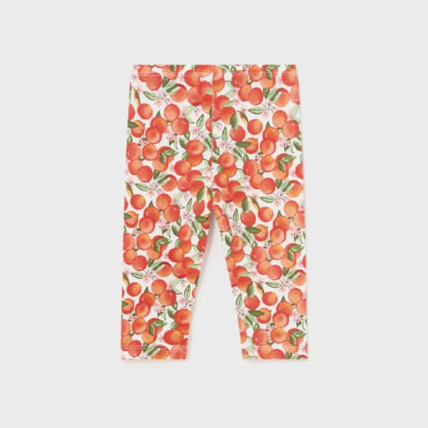 WHITE/ORANGE LEGGINGS