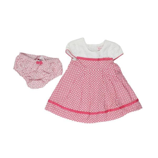 PINK S/S PRINTED DRESS