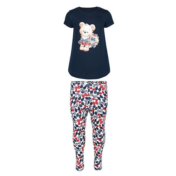 NAVY FLORAL PRINT LEGGINGS SET
