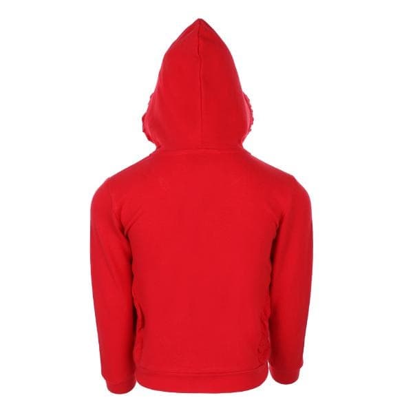 RED L/S ZIPPER HOODIE