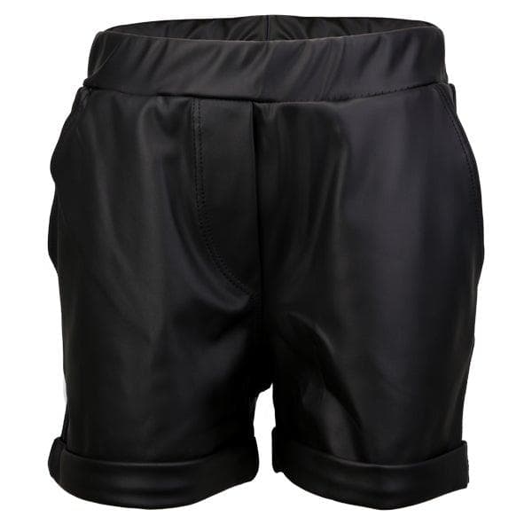 BLACK LEATHER SHORTS