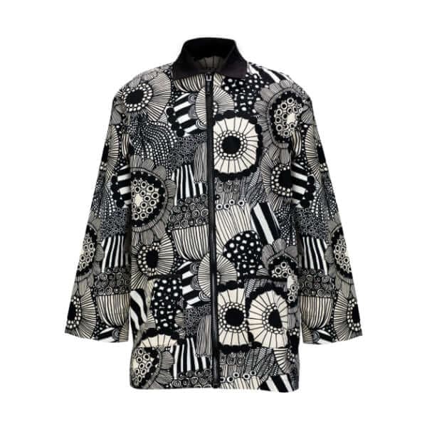 BLACK & CREAM L/S FLORAL SHIRT